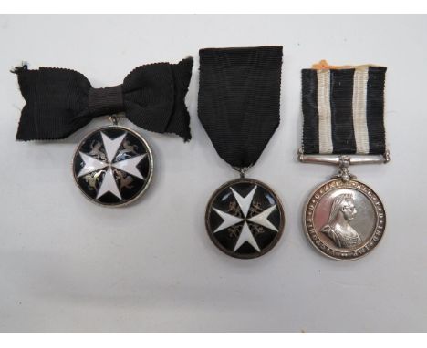 Selection of St John's Medals consisting Order of St John silver and enamel breast badge, named "M H Pinch Div Supt". The rea