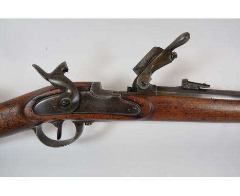 Rare Obsolete Austria Wanzl M1862/67 Infantry Rifle 14 x 33 R, 34 inch barrel. Small, rear lift up ladder sight. Hinge forwar