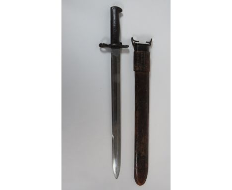 Scarce M1905 Sword Bayonet For The 1903 Springfield Rifle 16 inch, single edged blade with sharpened back edge point. Central