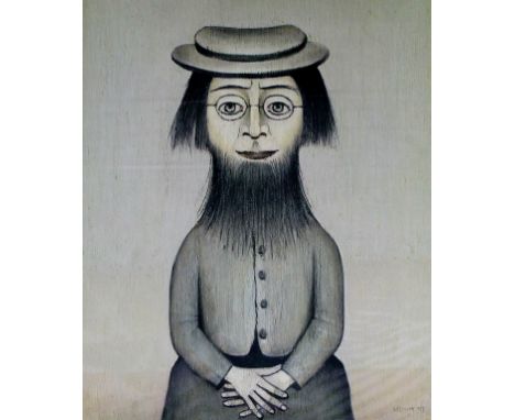 Laurence Stephen Lowry (British, 1887-1976) - 'Woman with a Beard'
Pencil signed limited edition colour print from an edition
