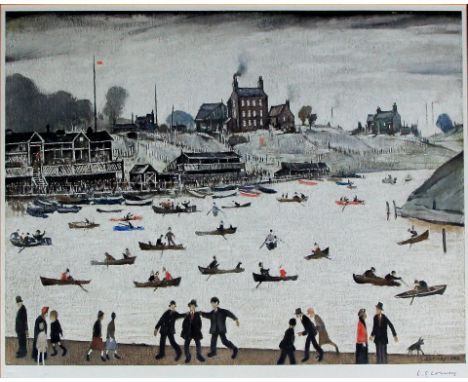 Laurence Stephen Lowry (British, 1887-1976)- 'Crime Lake'
Pencil signed limited edition colour print, from an edition of 500,