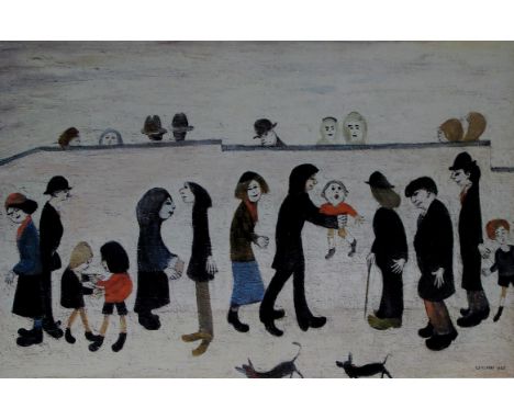 Laurence Stephen Lowry (British, 1887-1976) - 'Man Holding Child'
Pencil signed limited edition colour print of an edition of