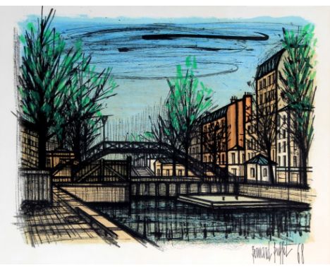 Bernard Buffet (French, 1928-1999) - 'Canal St. Martin'
Colour lithograph, circa 1968, bears certificate of authentication ve