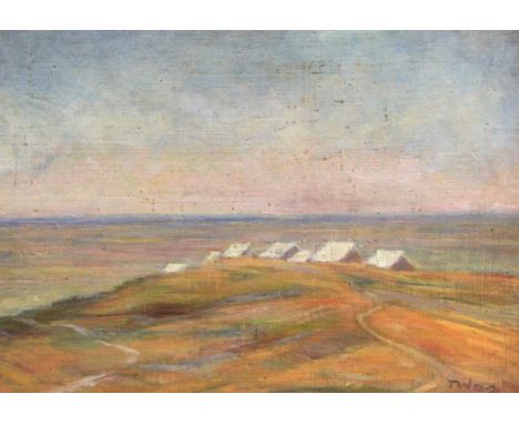 Tadeusz Was (Polish, 1912-2005) - 'Libya, 1942'
Oil on canvas, signed, titled verso, approx. 25x34cm, framed.

NB: Tadeusz no