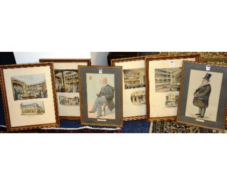 Two vintage vanity fair prints, of the French Ambassador and Whitechapel, Prints, printed LIT, and Guth 95, lower right, 32cm