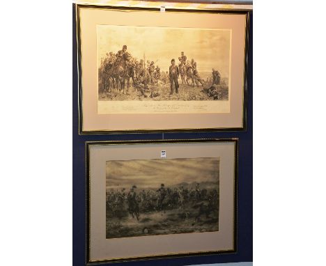 After the original painting by Lady Butler
'Balaclava the Return, 25th October 1954, The Charge of the Six Hundred'
Print, 40