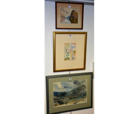 Fred R Fitzgerald
'Entranced to Fiords, Norway'
Watercolour, signed lower left, 15cm x 18cm, also with watercolour by Leslie 