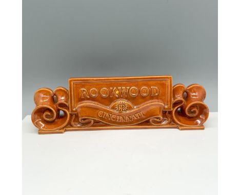 Handsome glossy decorative item that reads Rookwood Cincinnati used to display on your table. 1986 backstamp. Issued: c. 1986