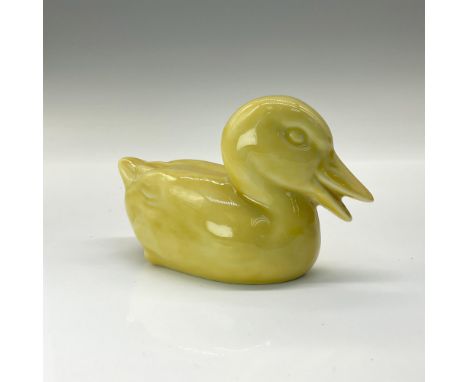 Precious duck crafted from the original master mold #6064 from 1945. Finished in a warm glossy yellow glaze. Rookwood backsta