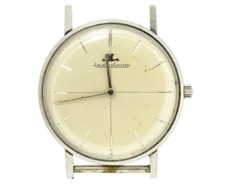 A JAEGER LECOULTRE STAINLESS STEEL GENTLEMAN'S WRISTWATCH