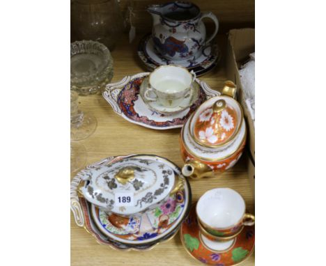 A group of Regency Spode porcelain and stoneware ceramics