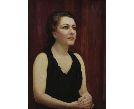Mid 20th century, oil on canvas, portrait of a lady, unsigned, 76 x 55cm