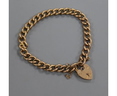 A 9ct gold curblink bracelet.