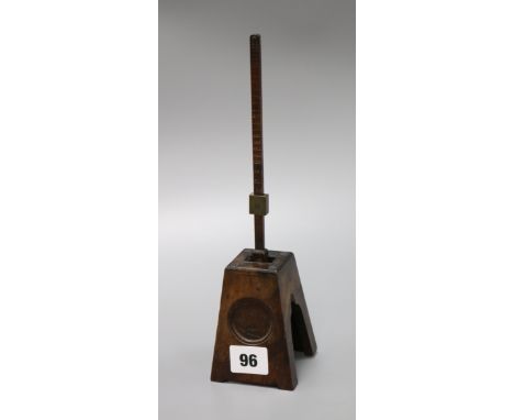 An early 19th century brass and mahogany metronome, height 27cm