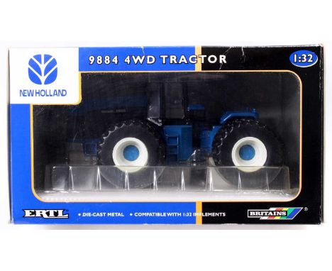 An ERTL Britains 1/32nd scale No. 13680 New Holland 9884 4WD Tractor in its original window style box