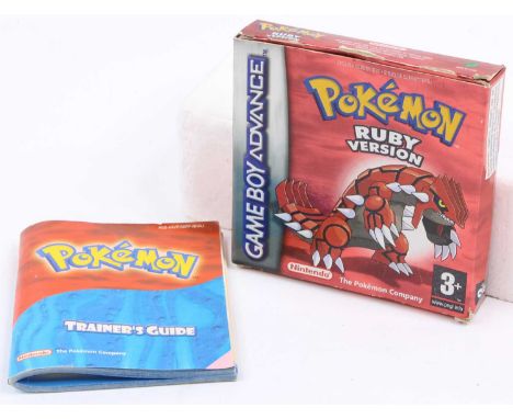 A Gameboy Advance Nintendo Pokemon Ruby box and manual (missing game)