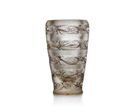 ‡ René Lalique (French 1860-1945) ALGUES ET FLOTS VASE, CP110  designed 1919cire perduewheel-engraved R. LALIQUE, indistinct 