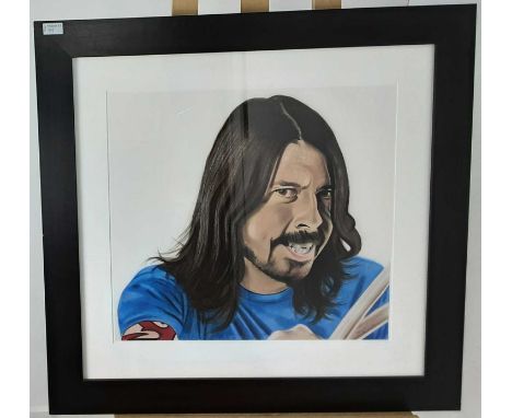 BOB HOPPER, DAVE GROHL LIMITED EDITION PRINT mounted, framed, and under glass81cm x 83cm overall