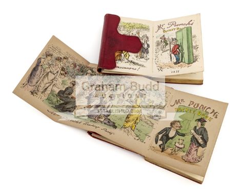Two Mr Punch's Pocket Books with double page pull-out colour illustrations of lawn tennis published in 1877 & 1878 the first 