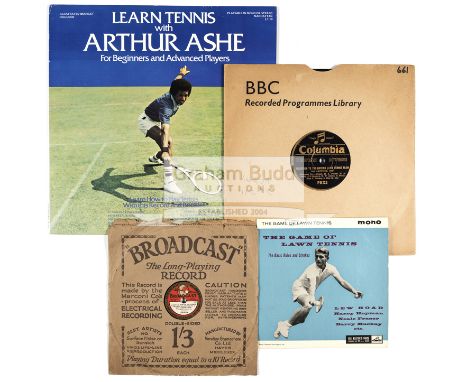 A truly unique tennis related gramophone record collection,firstly an 'Autographed' "Reception to The British Lawn Tennis Tea