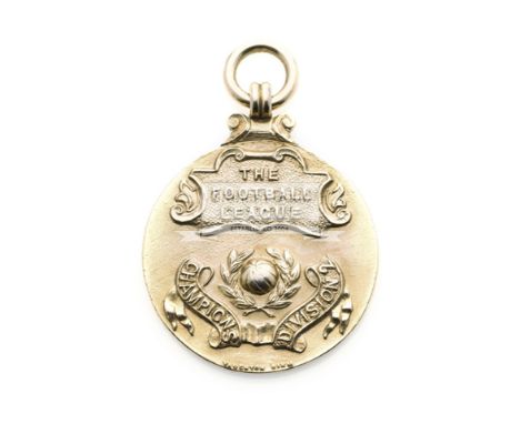Joe Mercer's Aston Villa FC Football League Division Two Championship winner's medal 1959-60,9ct. gold, the obverse inscribed