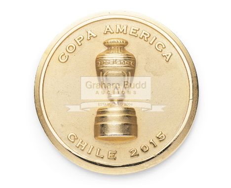 Chile 2015 Copa America participation medal,gilt & enamel, inscribed COPA AMERICA, CHILE 2015