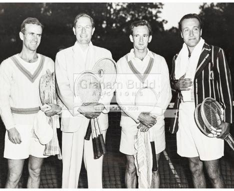 A collection photographs and Davis Cup programmes relating to Australian Tennis,comprising two photographs of Pattersen v And