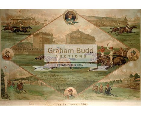 After J.F. Weedon (British, 19th century)THE ST. LEGER 1886 sub-titled ALSO FOUR OF ARCHER'S OTHER CELEBRATED VICTORIEScolour