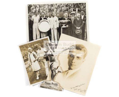 A mixed lot related to British Tennis Player Bunny Austin, the four times Davis Cup Winner from 1933 to 1936,including a rare