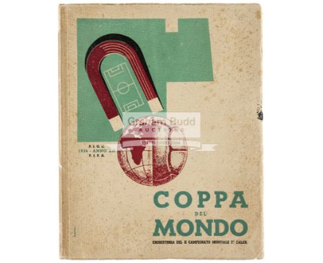 FIFA 1934 World Cup official report "Coppa del Mondo Cronistoria del II Campionato Mondiale di Calcio",Published by the Itali