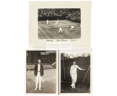 An interesting selection of autographs and photographs of famous tennis players, Wimbledon champions and Olympic champions,co