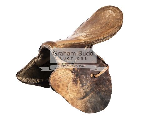 Memorabilia from the collection of the jockey Edward Hide,comprising: a heavyweight flat race saddle used by Jockey Edward Hi
