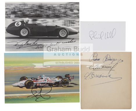 Motor Racing mixed selection of Autographs,Comprising a British Grand Prix 1994 programme and three signed tickets; a Grand P