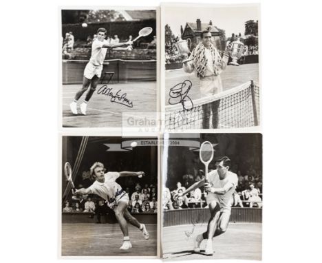 A good collection of Tennis player autographs,comprising of signed photographs,newspaper cuttings, postcards, a clothing cata