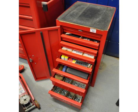 Small pedestal snap on tool chest with fitted drawers containing; a very good selection of snap on Wurth and other tools, all