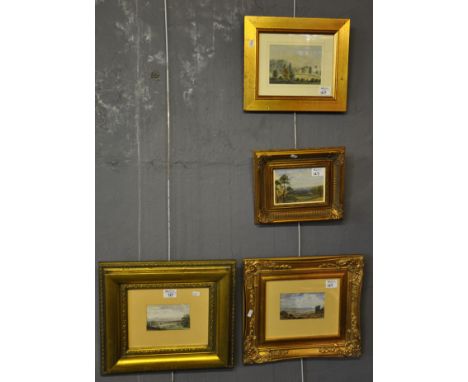 William Brodie (British, 1815-1881), a group of three miniature watercolour, Scottish landscapes. 8 x 13cm approx. Together w