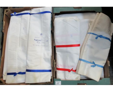Two boxes of vintage bed linen to include some still in National Linen Co Ltd packaging. (2)(B.P. 21% + VAT) 