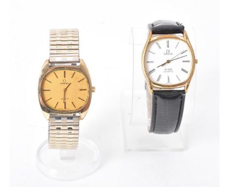
	
		Omega, De Ville, Ref. 111.0132,
		Bi-colour wrist watch, circa 1980
		Movement: Cal. 625, manual wind, 17 jewels 
		Case