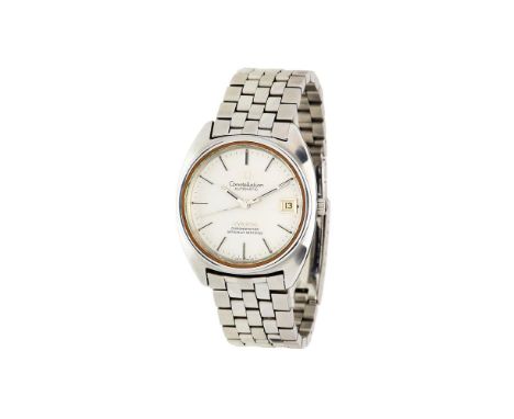 
	
		Omega, Constellation, Ref. 168 0056,
		Stainless steel bracelet watch, circa 1972
		Movement: Cal. 1010, automatic, 17 j