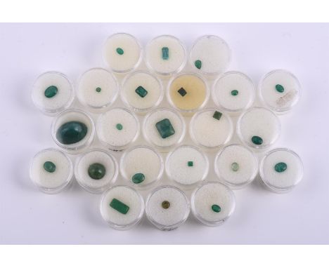 
	
		†&nbsp;A collection of unmounted green stones, including emerald; jade; aventurine quartz; various cuts
		
		Condition R