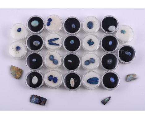 
	
		†&nbsp;A collection of unmounted opals, the polished opals, doublets and opal matrix, of varying shapes
		
		Condition R