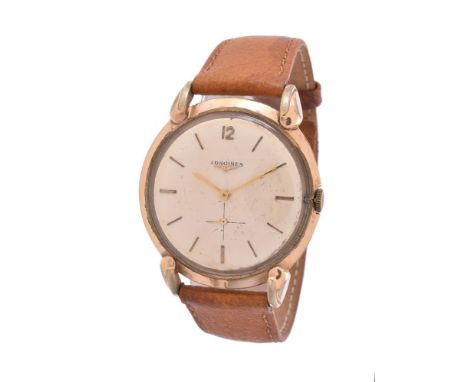 
	
		Longines,
		Bi-colour wrist watch, no. 01115 376
		Movement: Cal. 19.4, manual wind, 17 jewels
		Case: Gold plated case,