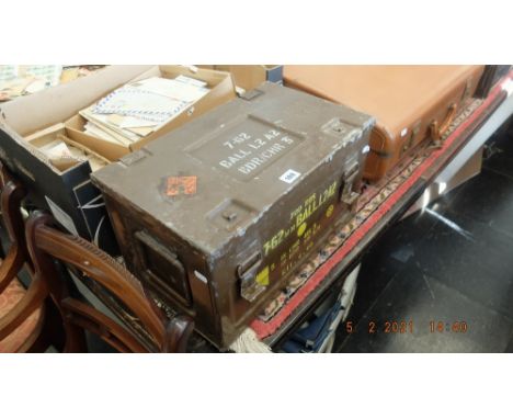 An ammunition box, 1960's British