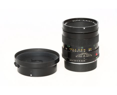 A Leitz Macro-Elmarit-R f/2.8 60mm Lens, 3-cam, black, serial no. 2762659, body, G, elements, F-G, some internal marks, compl