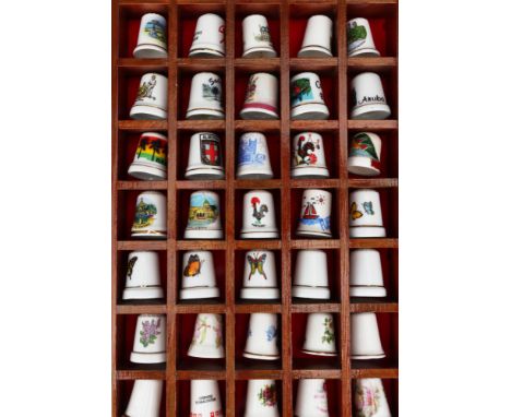 A Good Collection of Late 20th Century and Later Thimbles, including examples by Spode, Poole, Wedgwood, Royal Worcester, Roy