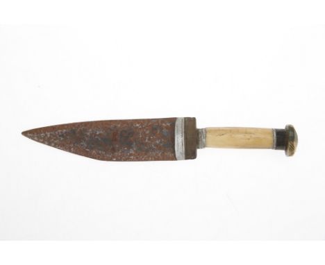 An Early 20th Century African Dagger, with bone handle, alloy hilt &amp; pommel, corrosion to blade,