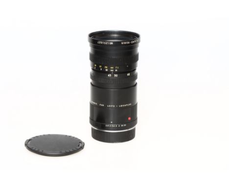 A P. Angenieux f/2.8 45-90mm Lens, Leica R, black, serial no. 1251027, body, G, elements, VG