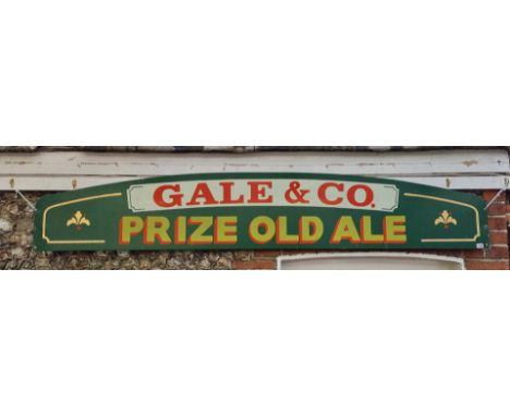 Advertising: a large vintage painted aluminium 'Gale &amp; Co' sign, 40.5 x 228cm.&nbsp; &nbsp; 