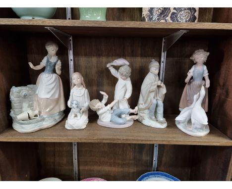 Five Nao figures,&nbsp;largest 29cm high. 