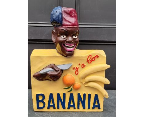 A vintage&nbsp;fibreglass&nbsp;'Banania' figural sign,&nbsp;60.5cm high, (minor damage). 